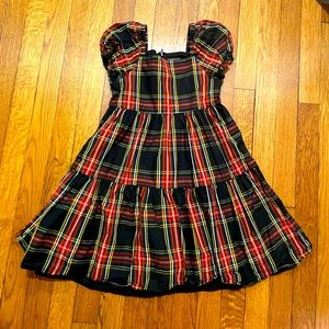 Crew cuts plaid dress girls size 7